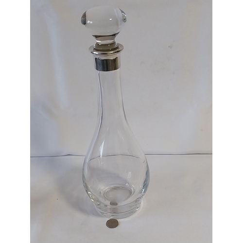 175 - Sterling Silver topped decanter