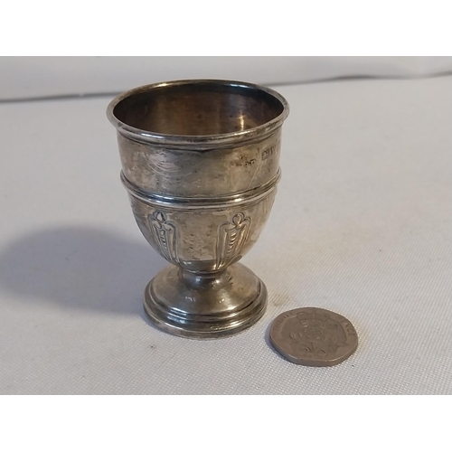 23 - HM Silver egg cup Chester