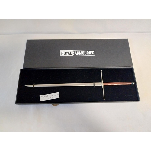 57 - Royal Armouries replica sword letter opener boxed