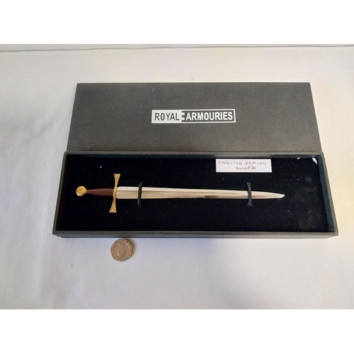 87 - Royal Armouries replica sword letter opener boxed