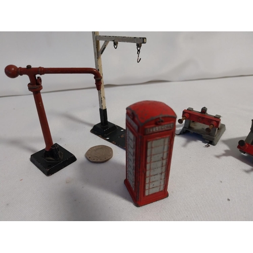 153 - model railway items & a Dinky phonebox