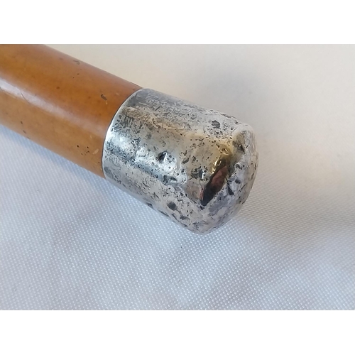 194 - HM Silver banded walking stick (posted as separate parcel)