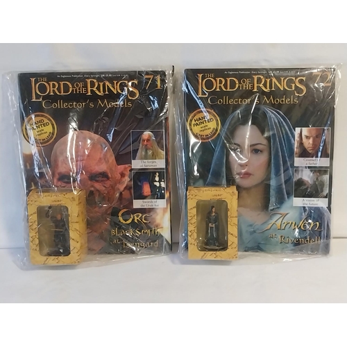 211 - Lord of The Rings Collectors Models hand painted scale replicas cast in lead issue 71 & 72