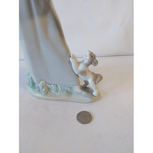 241 - Lladro figure of a lady & dog