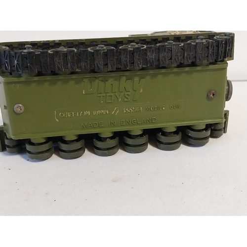 261 - vintage Dinky Military diecast Chieftain Tank Mobile Gun