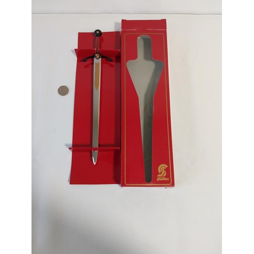 321 - Gladius replica sword letter opener boxed