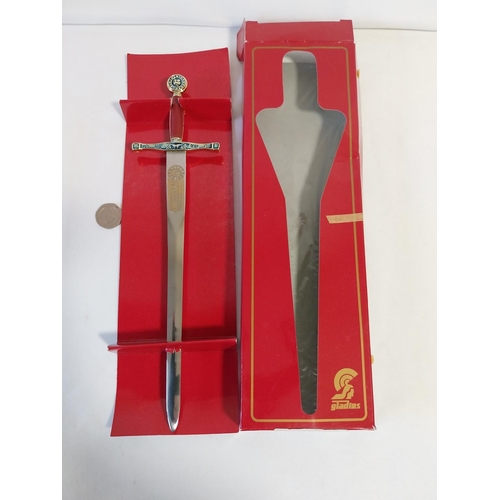 322 - Gladius replica sword letter opener boxed