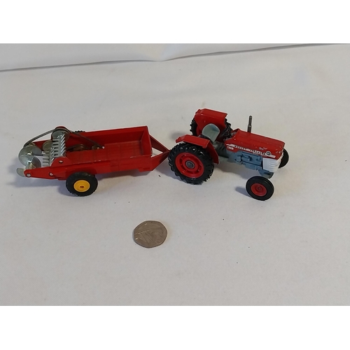 139 - Corgi Toys Mossey Ferguson tractor with manure spreader