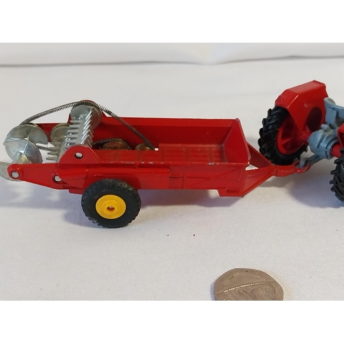 139 - Corgi Toys Mossey Ferguson tractor with manure spreader