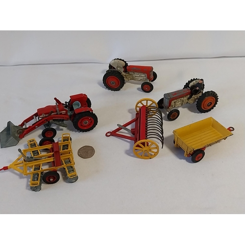 140 - Corgi Toys tractors & farm equipment