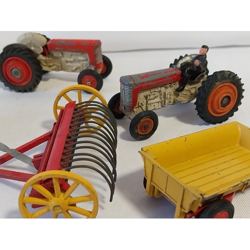 140 - Corgi Toys tractors & farm equipment