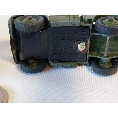 151 - vintage Military Dinky diecast 2 1 Ton Cargo Trucks