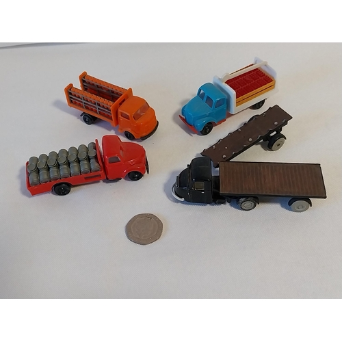 153 - Vintage EKO HO Scale 4 trucks for Railway Layout