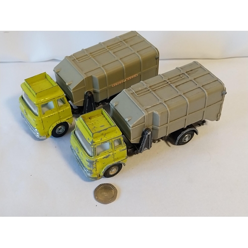 53 - vintage Dinky diecast 2 Refuse Trucks