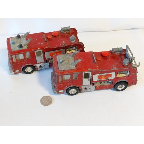 54 - vintage Dinky diecast 2 Fire Tenders