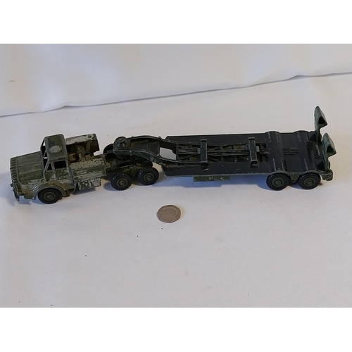 74 - vintage Military Dinky diecast Tank Transporter