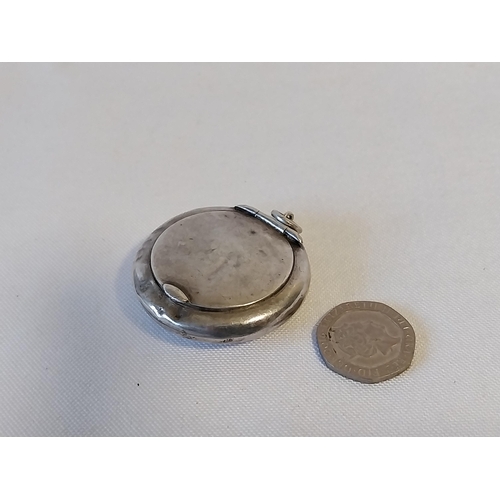 1 - HM Silver miniature compact/pill pot c1913