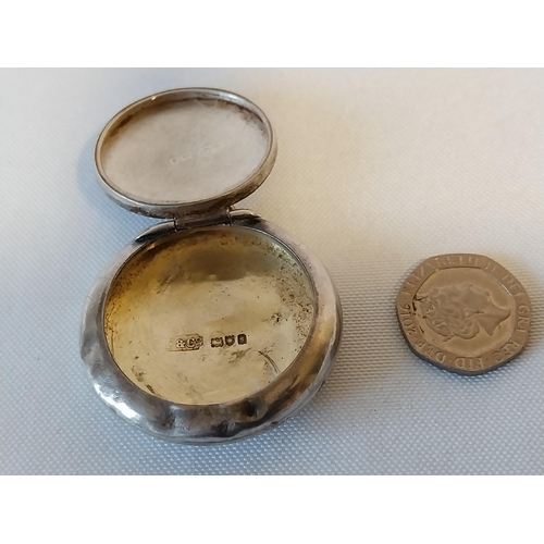 1 - HM Silver miniature compact/pill pot c1913