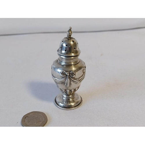 12 - HM Silver pepper pot c1903