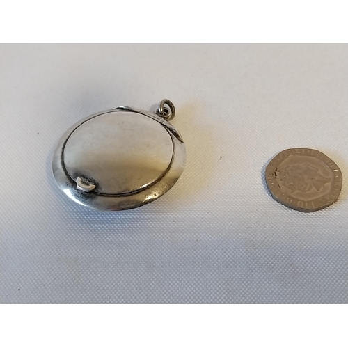 2 - HM Silver miniature compact/pill pot c1917