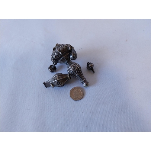 213 - HM Silver rattle & whistle for repair a/f