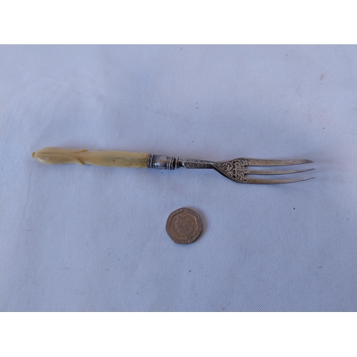 223 - HM Silver pronged fork c1866