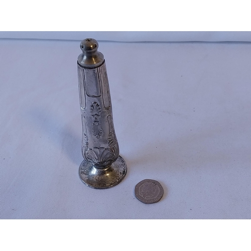 234 - white metal pepper pot