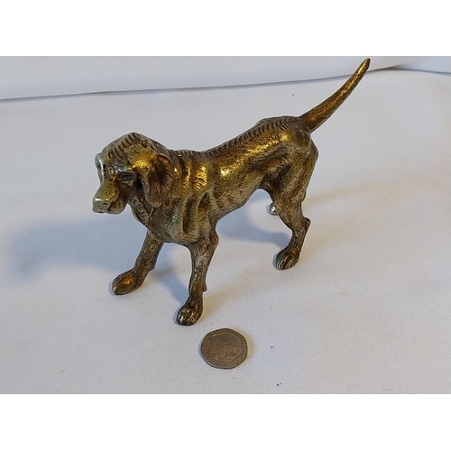 34 - metal dog statue