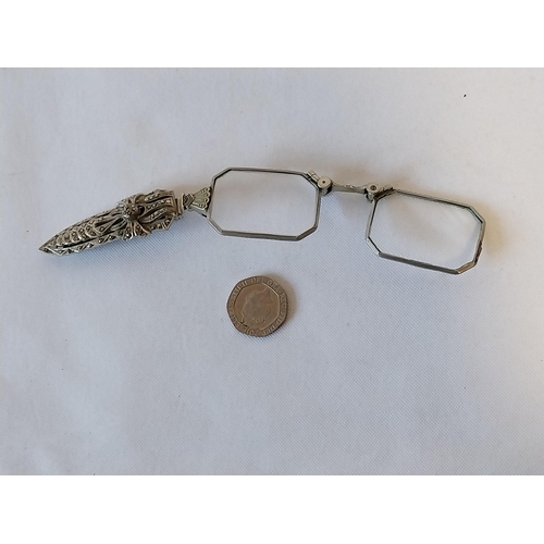 92 - vintage marcasite folding glasses