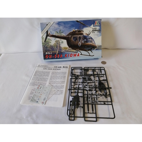 63 - Italeri 1:72 scale OH-58A Kiowa model complete