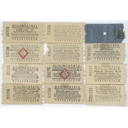 107 - Railwayana Paper. A selection of 36 mostly BTC issue platform tickets, most have tape damage to rear... 