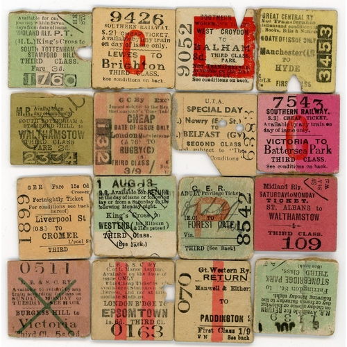 108 - Railwayana Paper. A selection of LNER (1 overseas) Edmundson type card tickets. 28 whole and 16 half... 