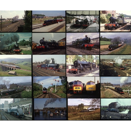 153 - Railway colour slides, 35mm approx. 5340 on mixed film stock. A huge collection of mainly heritage s... 