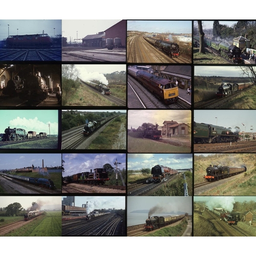 153 - Railway colour slides, 35mm approx. 5340 on mixed film stock. A huge collection of mainly heritage s... 