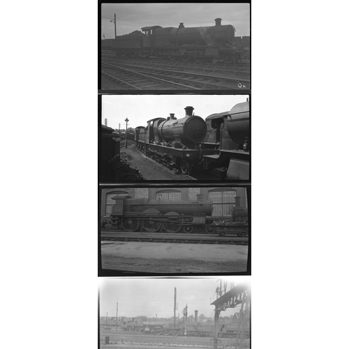 192 - Railway black & white negatives, large format including 5 1/42 x 3 1/42, approx. 60. Rare opportunit... 