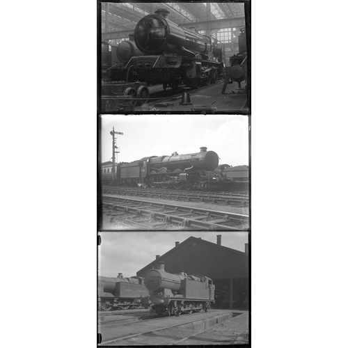 193 - Railway black & white GLASS negatives, larger format including 5 1/42 x 3 1/42, approx. 34 (1 has a ... 