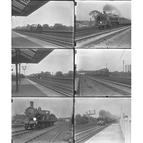 195 - Railway black & white GLASS negatives, most are 4 1/4