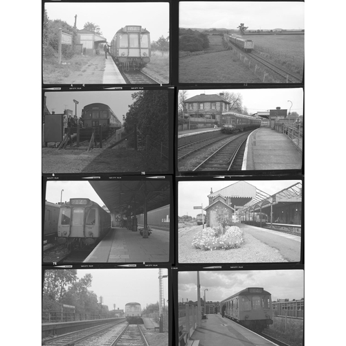 211 - Railway black & white medium format & 35mm negatives, approx. 145. An assortment of DMU photographs ... 