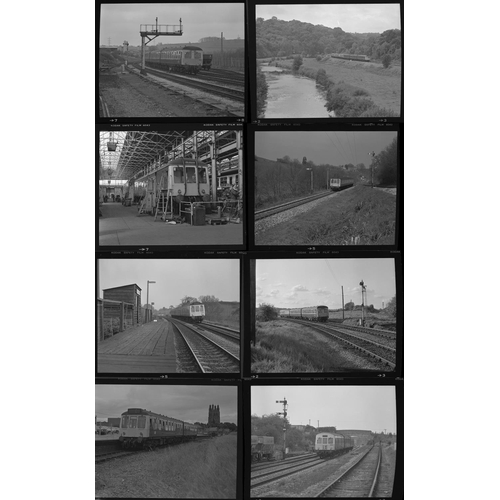 212 - Railway black & white medium format & 35mm negatives, approx. 145. An assortment of DMU photographs ... 