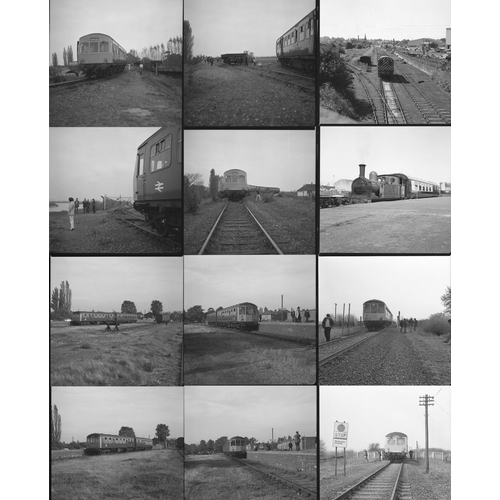 364 - Railway black & white negatives, 6cm square (120) format, approx 48. Good quality DMU railtour photo... 