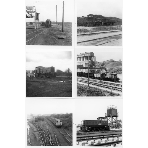 375 - Industrial locomotives with a few modern traction. Black & white prints, 3.25