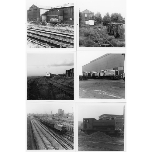 376 - Industrial locomotives with a few modern traction. Black & white prints, 3.25