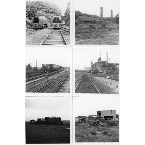 376 - Industrial locomotives with a few modern traction. Black & white prints, 3.25