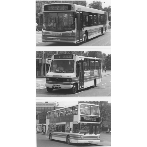 44 - U.K.Bus, Black & White ( a few colour noted) postcard size prints, approx. 200. A good record of bus... 