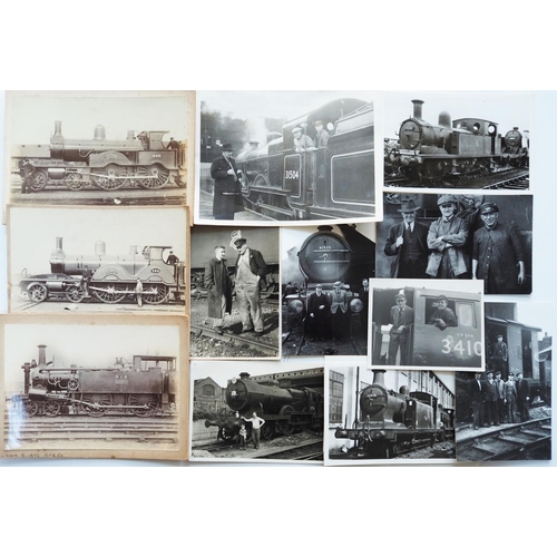 75 - Railway black & white prints, assorted sizes, approx.200. Excellent assortment of photographs, many ... 