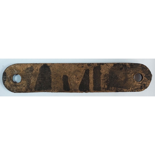 99 - Railwayana Hardware. Original brass renumbering strip from Raven Q6, 63347 built 1913, withdrawn fro... 