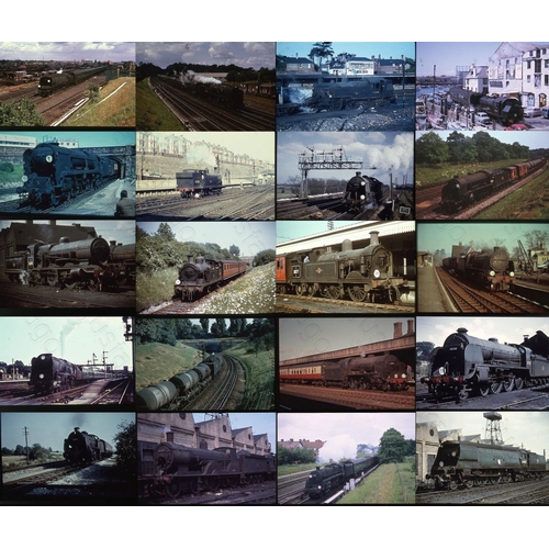 90 - Southern and BR (S) scenes and locomotives. Approx. 325 duplicate slides including K.R.Photographics... 