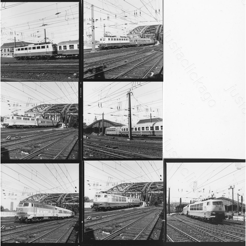 113 - Overseas Traction, German electrics. A small lot consisting of 7 black and white 6 x 6 medium format... 