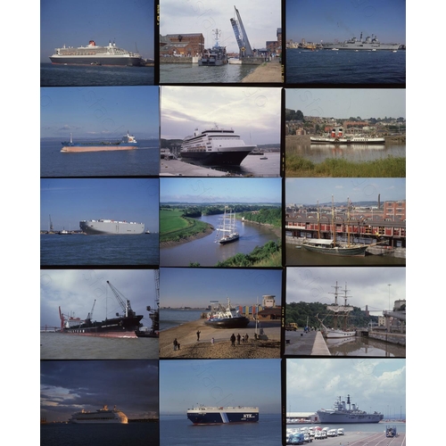 115 - U.K. Shipping. Approx. 372 medium format unmounted colour positives in a storage folder. Very good q... 