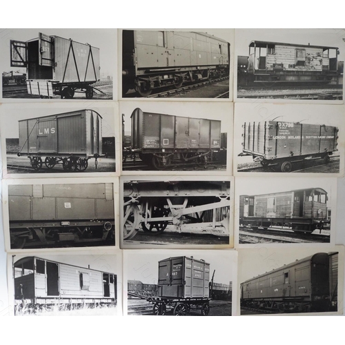 137 - Approx 450 postcard size black & white and colour prints. A large collection of Wagons and rolling s... 